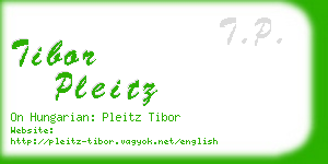 tibor pleitz business card